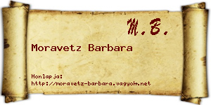 Moravetz Barbara névjegykártya