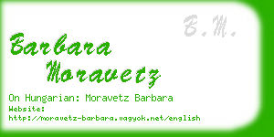 barbara moravetz business card